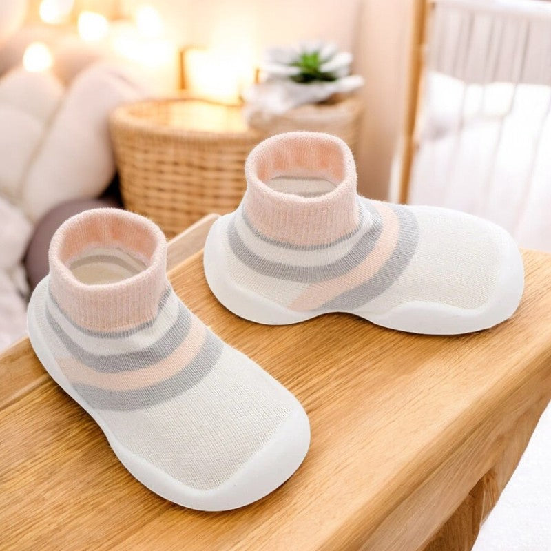 Chaussons Chaussette Pour Bébés Avec Semelle Antidérapante