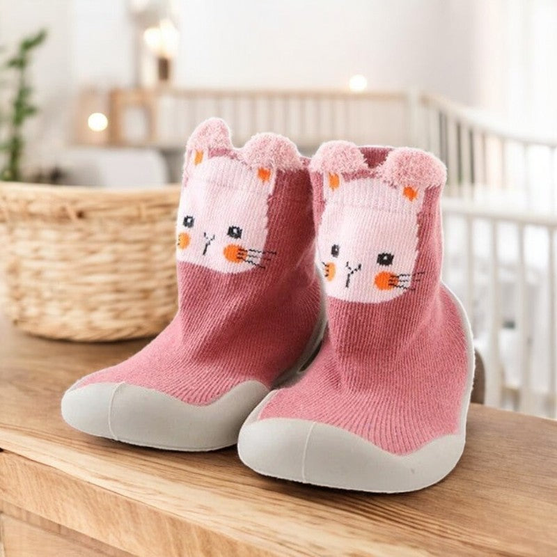 Chaussons Chaussette Pour Bébés Avec Semelle Antidérapante